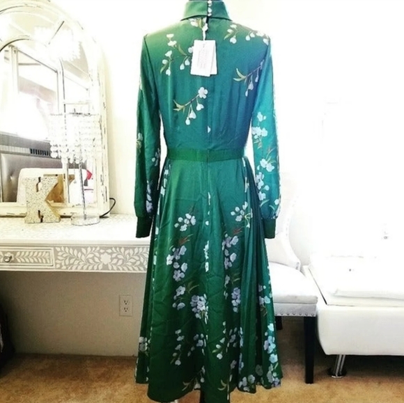 🍒NWOT🍒 TED BAKER SATIN MIDI DRESS - Picture 5 of 6